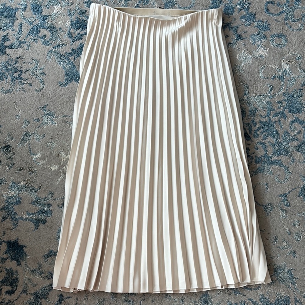 Elegant Cream A-Line Skirt